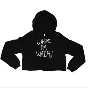 Lane Seven Hoodie Pullover- Black Crop  Hoodie Amine, Sz S